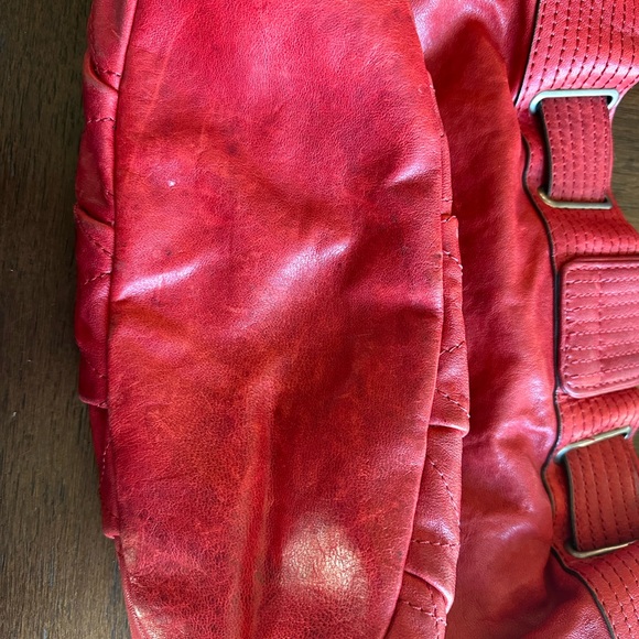 Juicy Couture Distressed Ted Supple Dark Red Leather Bag - Picture 6 of 10